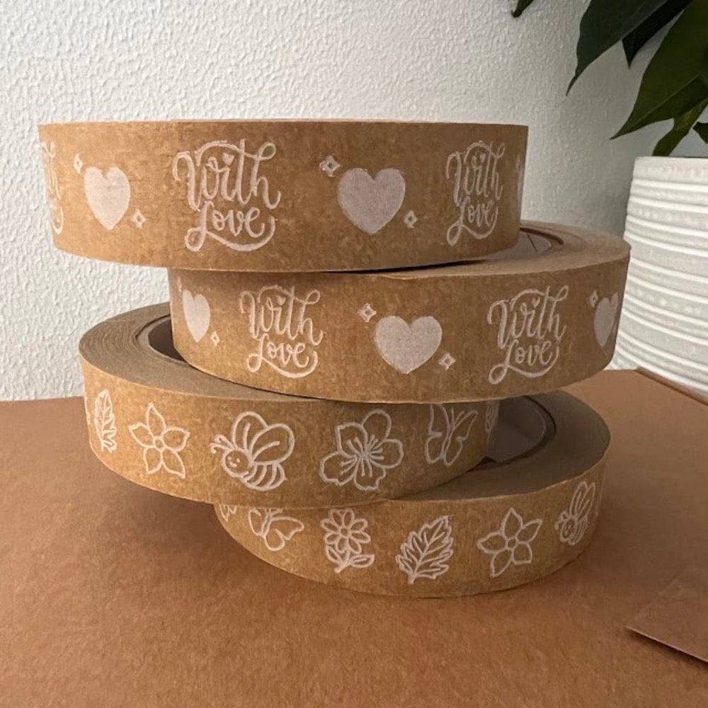 Patterned Biodegradable Paper Tape, 24mm x 50m