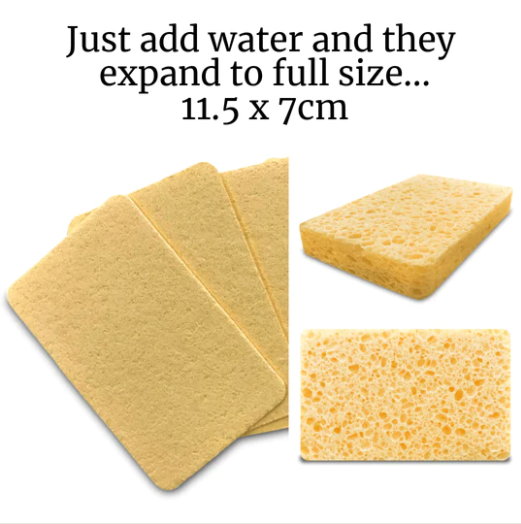Expandable Compostable Cleaning Sponges - 5 pack