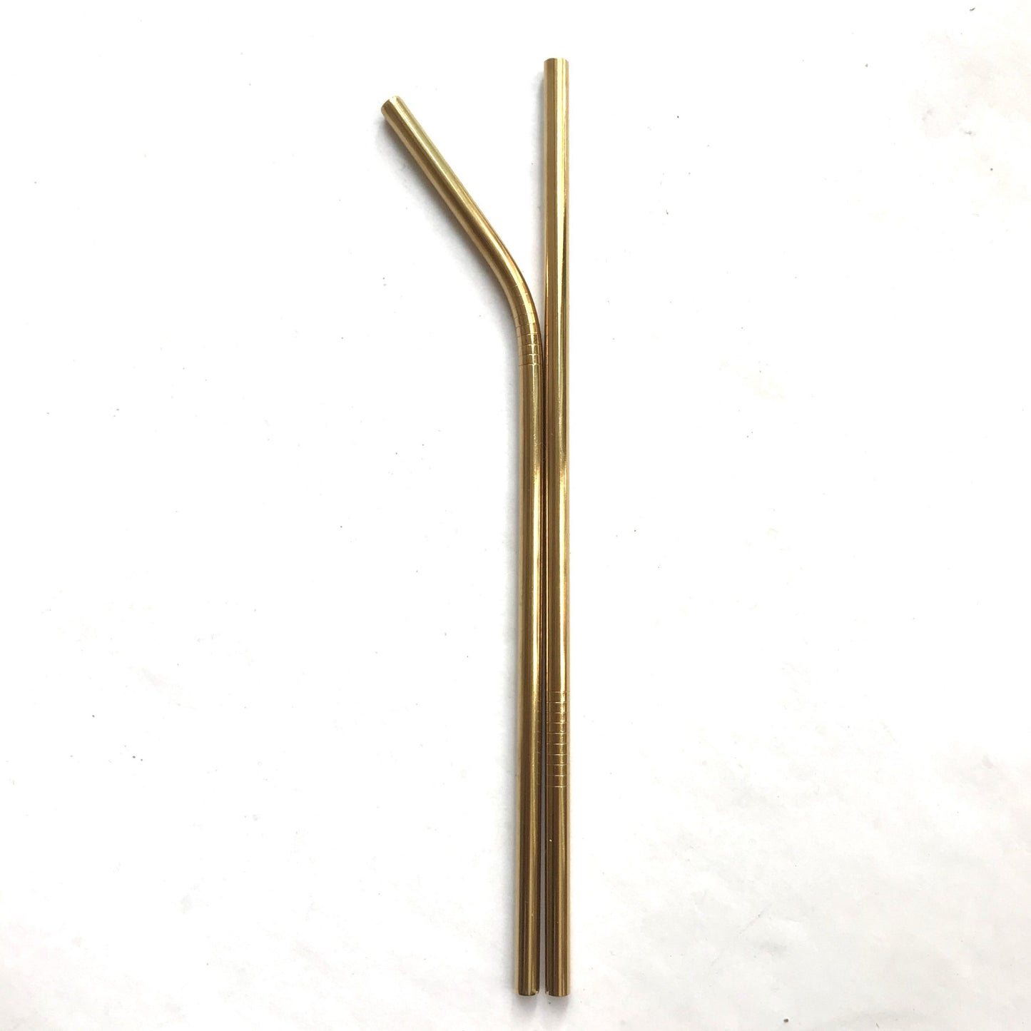 Reusable Gold Stainless Steel Reusable Straw | 2 Shapes