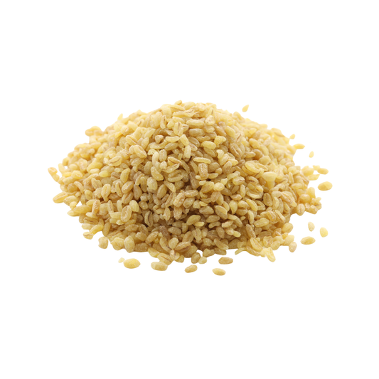 Pile of uncooked bulgur wheat