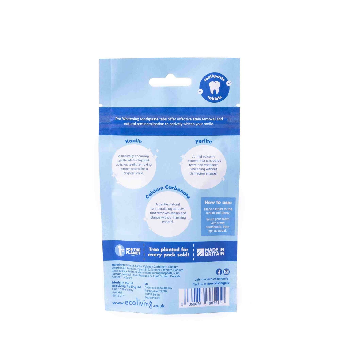 Pro-Whitening Toothpaste Tablets, Bag of 125