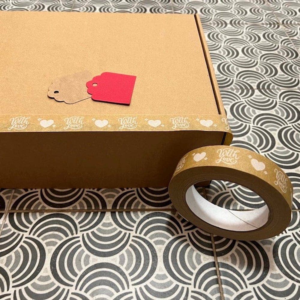 Patterned Biodegradable Paper Tape, 24mm x 50m