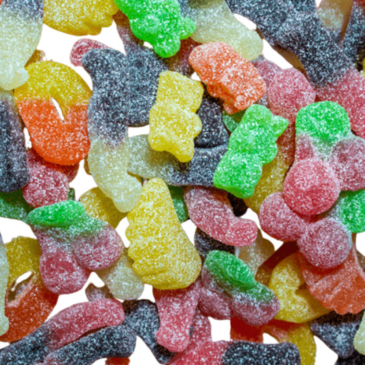 Fizzy Gummy Sweets, per 100g vegan and gluten free