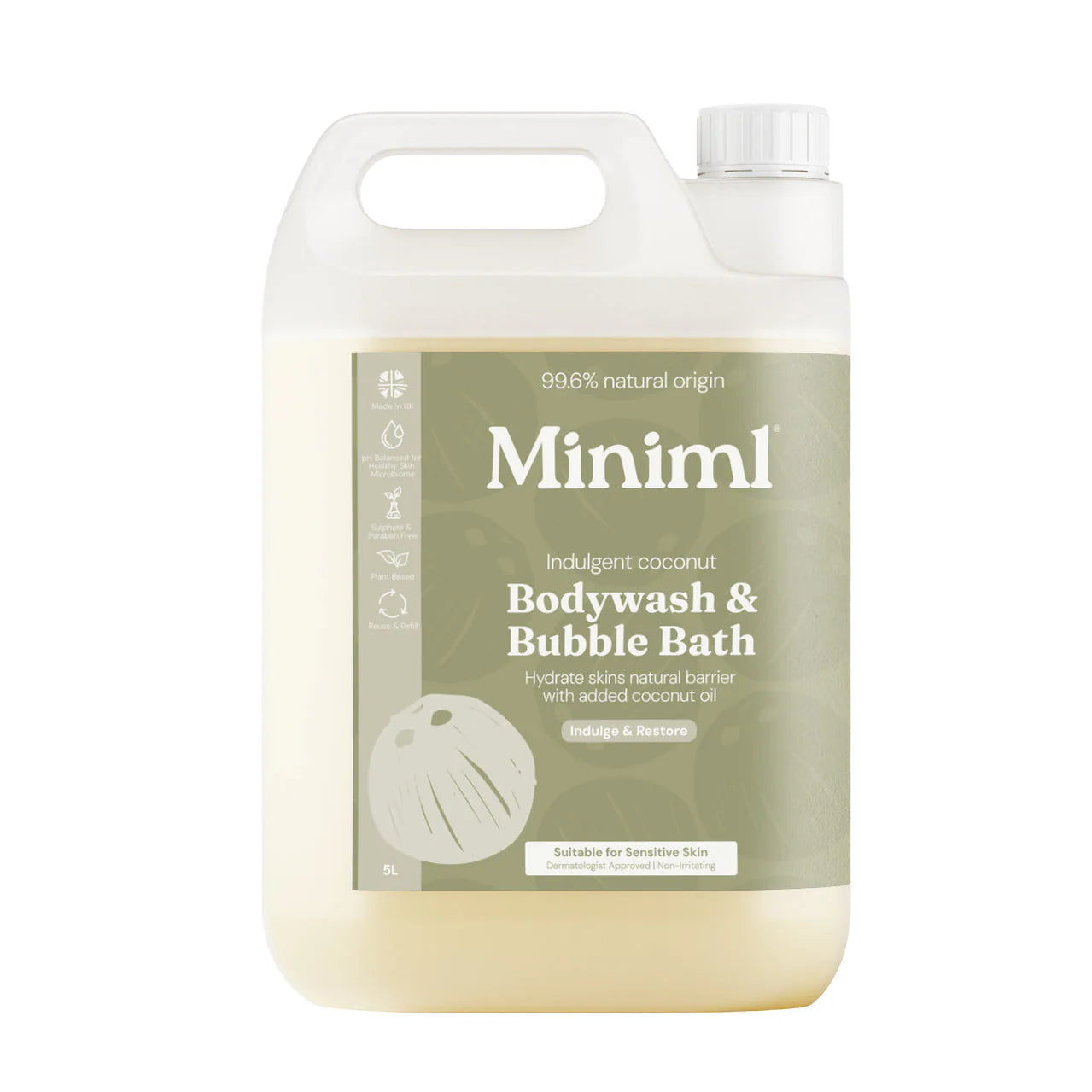 Miniml Body Wash / Bubble Bath, per 100g. For In-Store Refill Only
