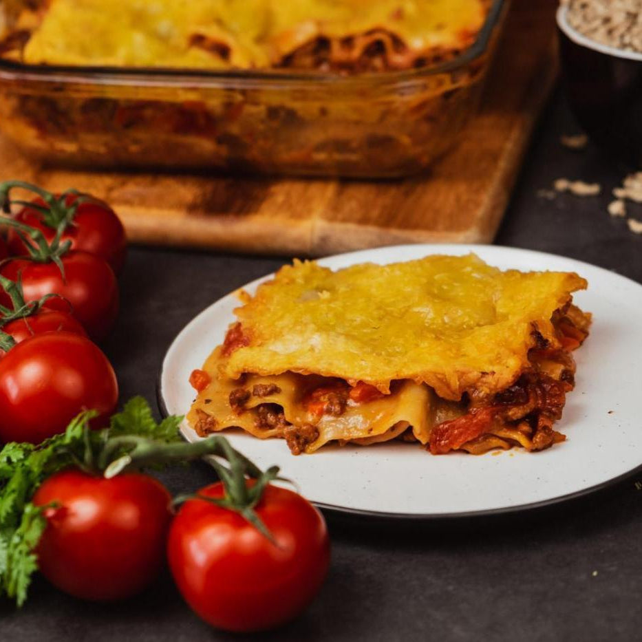 Sunflower mince lasagne vegan