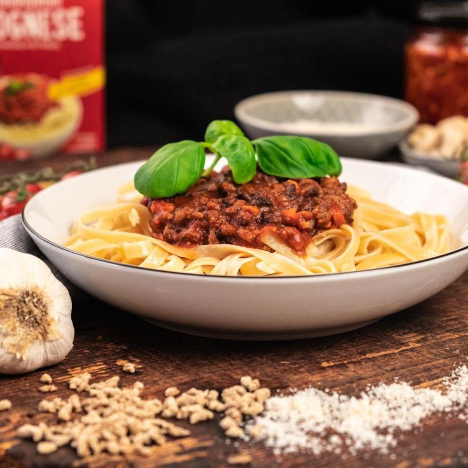 sunflower mince vegan bolognese