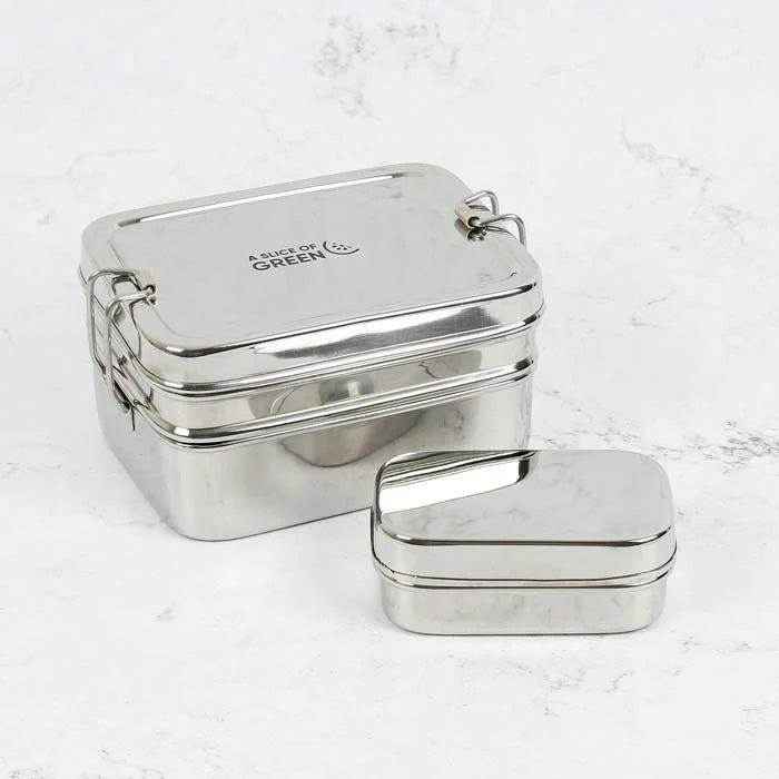 Panna Two-Tier Stainless Steel Lunchbox with Mini Container