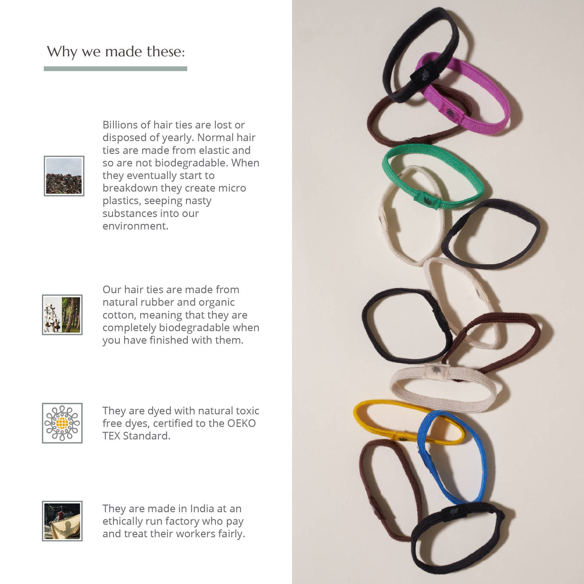 Wild & Stone Organic Plastic-Free Hair Ties